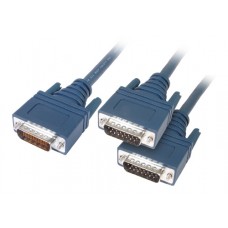 Cisco LFH60 Male to 2 x X.21 DB15 DTE Male 10ft "Y" Cable 72-1355-01