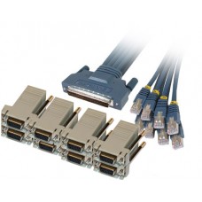 Cisco CAB-OCTAL-ASYNC Cable and 8 RJ45 to DB9 Female Adapters