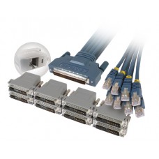 Cisco CAB-OCTAL-ASYNC Cable and 8 RJ45 to DB25 Female FDTE Adapters