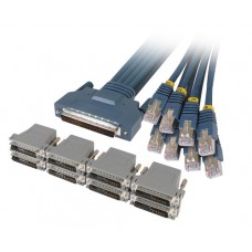 Cisco CAB-OCTAL-ASYNC Cable and 8 RJ45 to DB25 Male Adapters