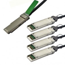 Cisco 40GBASE-CR4 QSFP+ to 4 10GBASE-CU XFP passive direct-attach copper transceiver assembly, 0.5 meter